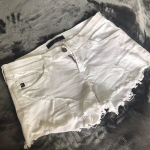 Kancan White Denim Shorts